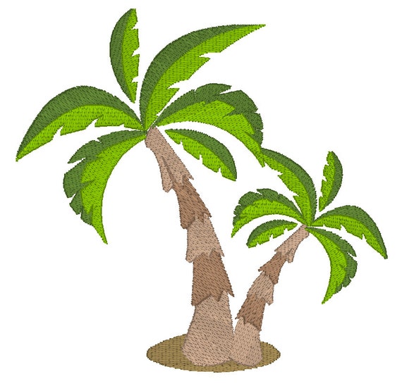 Palm Tree Machine Embroidery Design Fill Stitch Tropical Palm