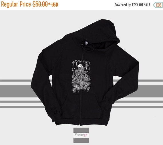 XO SALE Cute Graphic Boho Hoodie Bohemian Peacock by FamenxtFiesta