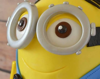 Fondant Minion Goggles, minions cake topper, fondant minion cake topper