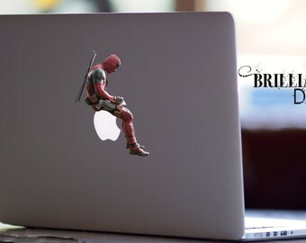 Deadpool Decal, Deadpool Macbook Decal, Deadpool Sticker, Deadpool, Deadpool Skin, Deadpool MacBook Pro Decal, Marvel Comics Decal