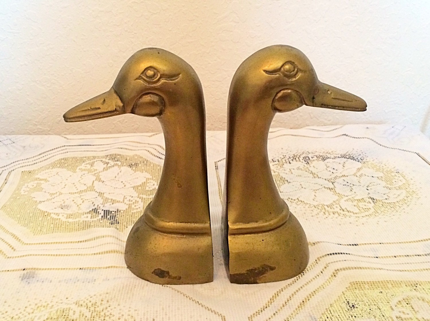 Vintage Brass Duck Bookends by VintageVarage on Etsy