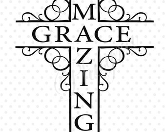 Unique amazing grace svg related items | Etsy