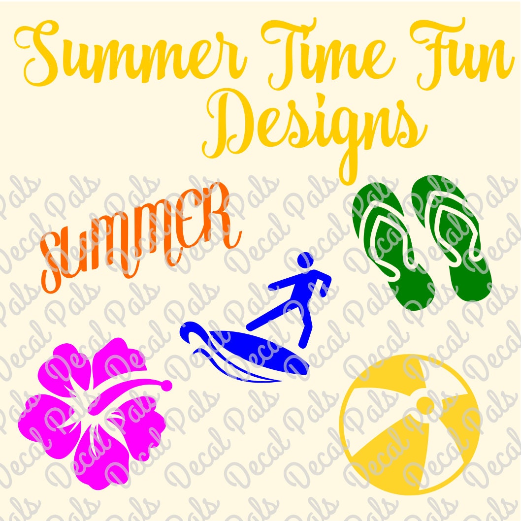 Download Summer Cut Files - fcm, svg, png - Summer Time Fun from DecalPals on Etsy Studio