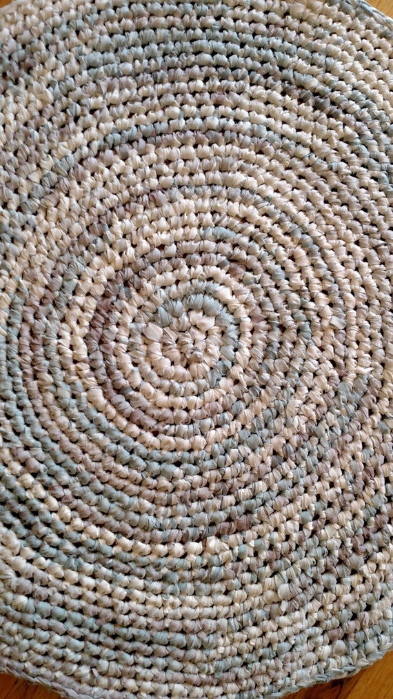 Crocheted Rag Rug 30 inches round