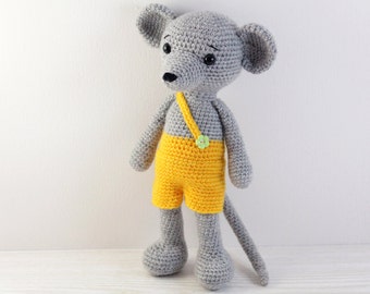 PATTERN : Mouse -Mice - Amigurumi Mouse pattern-Crochet pattern-Knitted Stuffed animals- doll-toy-baby shower-rat