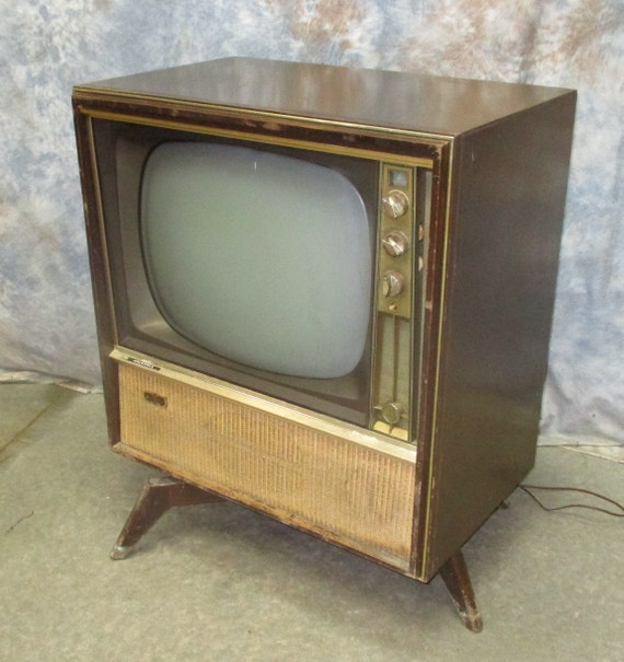 1959 Motorola Television Set Mid Century Console Cabinet Tv