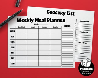 pdf grocery list etsy