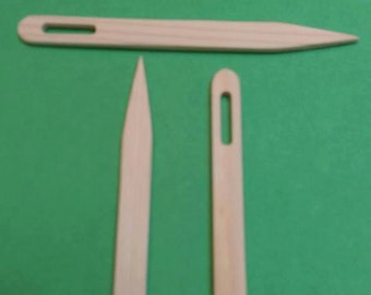 Wooden Toothbrush Rag Rug Needle