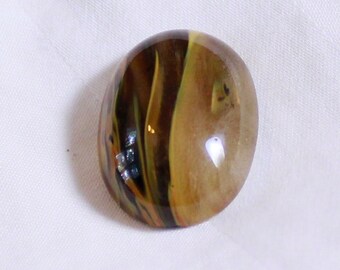 Copper Rutilated Quartz Oval Cabochon Bead 25mm x 18mm x 6mm c60185