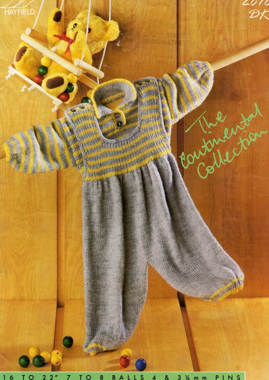 Baby Dungarees Dungarees Pattern Vintage Knit Pattern Baby