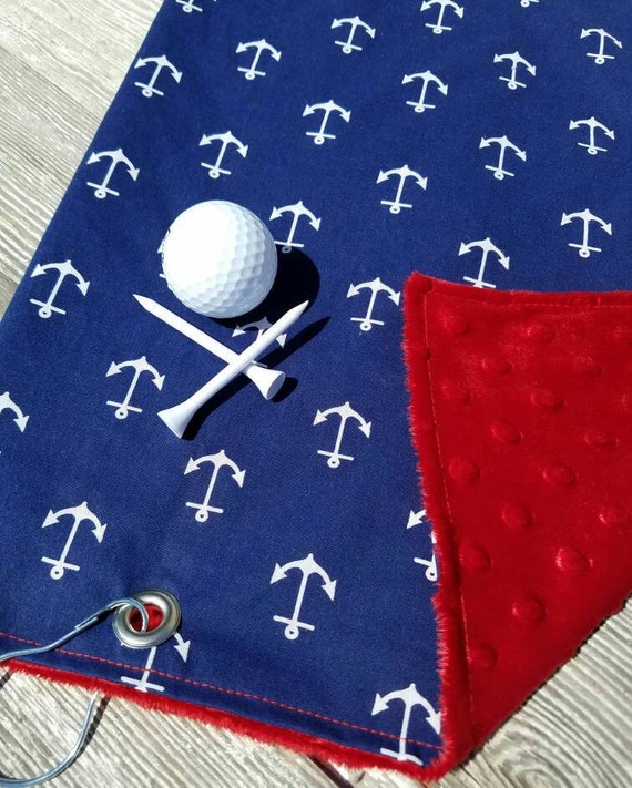 Golf Towel Ladies Golf Towel Nautical Golf by PiecesOfMyHeart2015