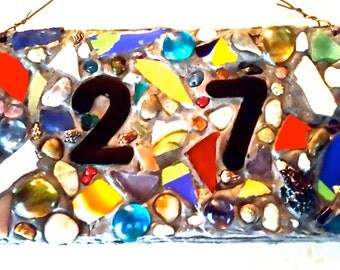 Mixed Media Mosaic Address/Name Plaques