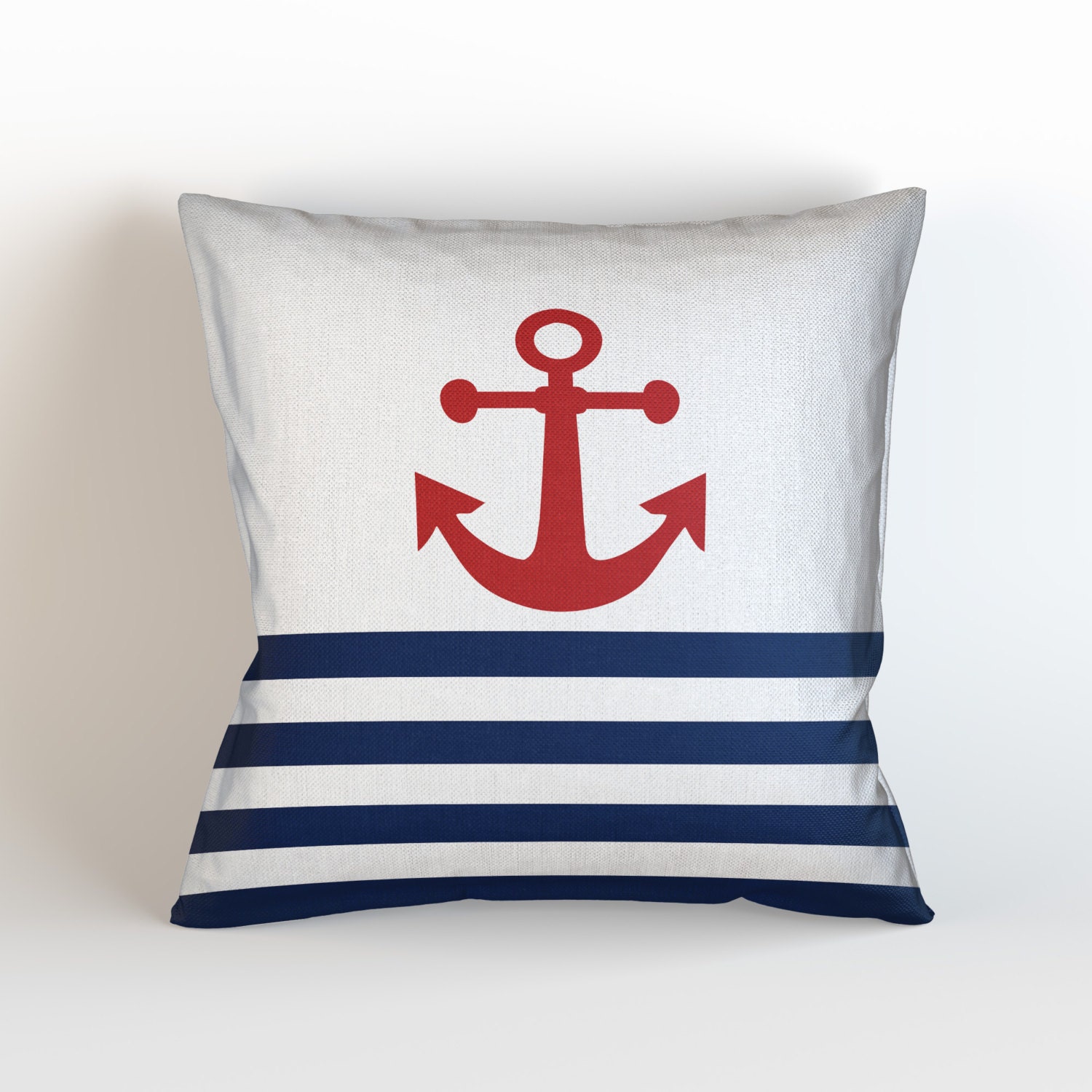 Nautical ANCHOR  Decorative Throw Pillow with optional Insert