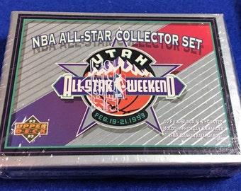 Unopened NBA All Star Collector's Set 40 Cards Upper Deck 1992-93 Michael Jordan, Wilt Chamberlain & More