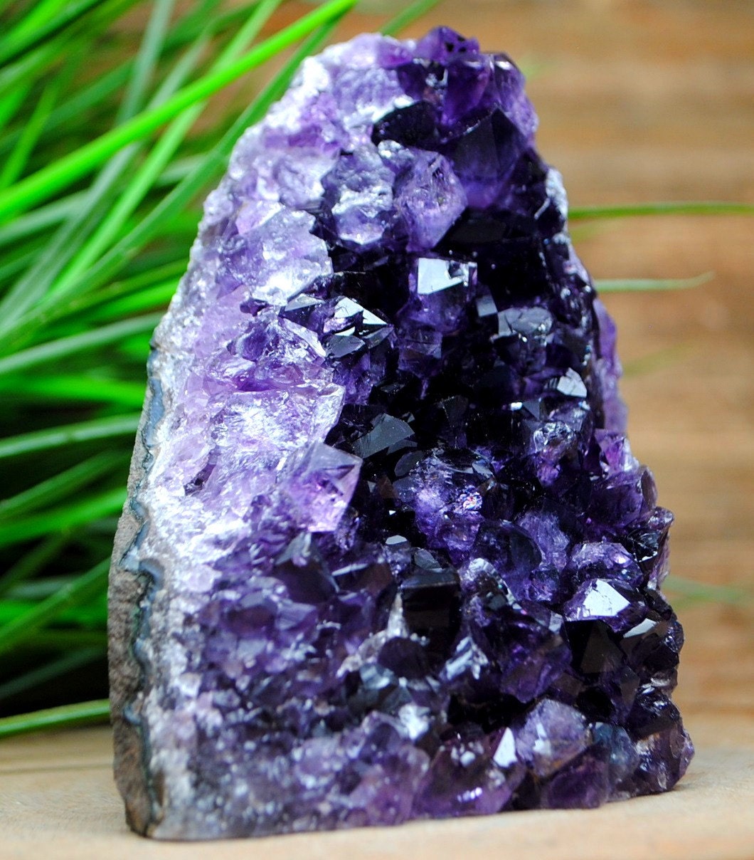 Dark Purple Amethyst Crystal Quartz Cluster by peoplecrystals