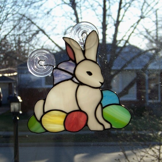 Easter Bunny Suncatcher Stained Glass