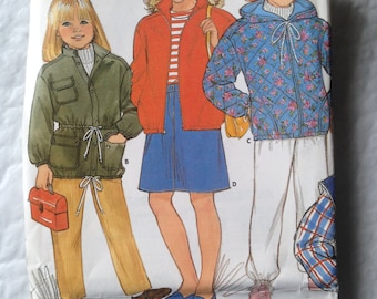 Girls 12-14 Jacket, Vest. BUTTERICK #6804 uncut sewing pattern
