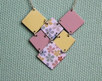 Candy Floral Square Cluster Necklace