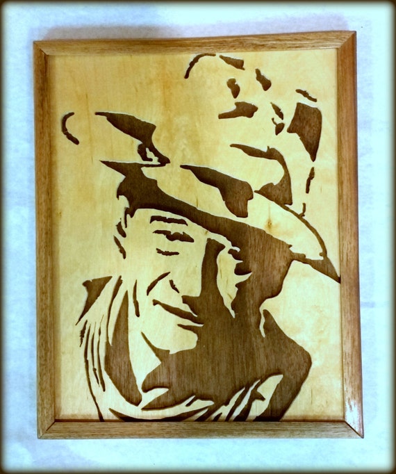 John Wayne Scroll Saw Print Ashland City Tn By Dfcrafting