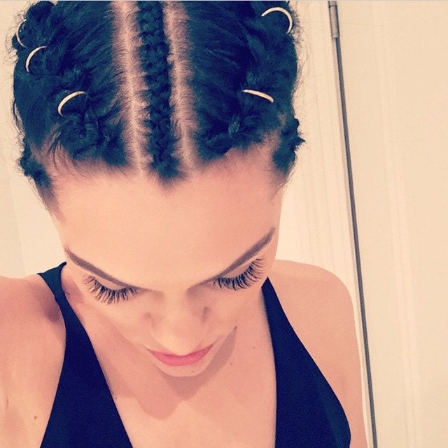 Beaded hair rings braid accessories hair hoop by MiraClesStudio