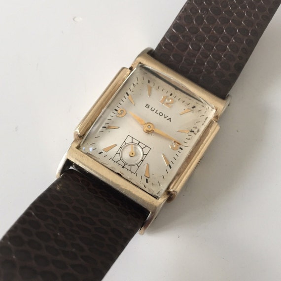 Mens Vintage 1950s BULOVA 17 Jewels Mechanical Watch 10k