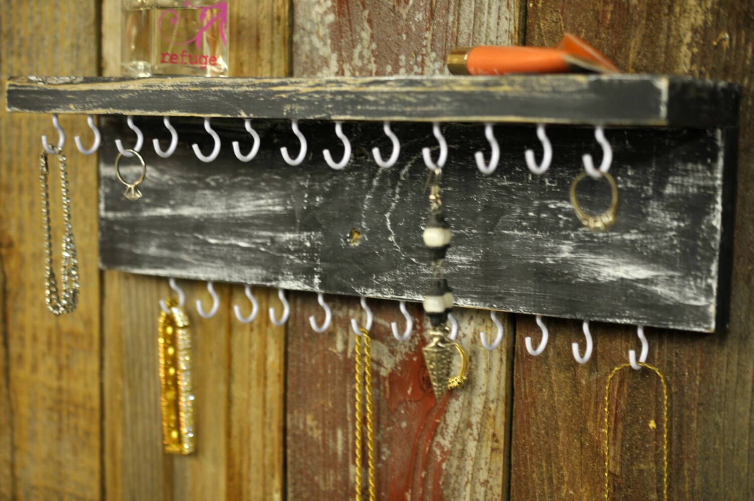 Jewelry Organizer Wall Jewelry Holder Rustic Jewelry
