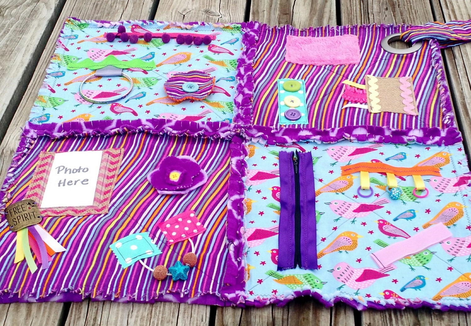 Fidget Quilt for Alzheimer's Dementia Patients Rag