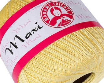 MAXI Madame Tricote Paris 100% mercerized cotton yarn for crochet and knitting 100g - 565m
