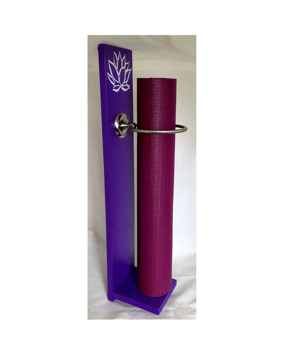 yoga mat holder handmade vertical yoga mat holder by YogaWares