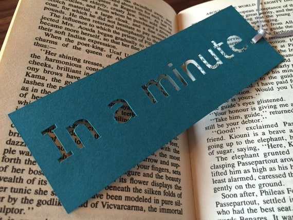 Bookmark, Unique bookmark, In a minute, Bookworm gifts, Book lover gift, Coworker gift, Stocking fillers, Librarian gifts, Book accessories