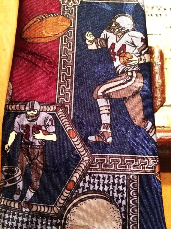 Items similar to Football Tie Football Necktie Sports Tie Coaches