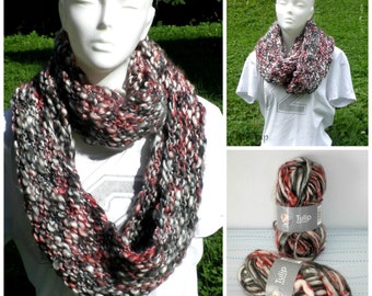 Items similar to Grey Donut Loop Scarf on Etsy