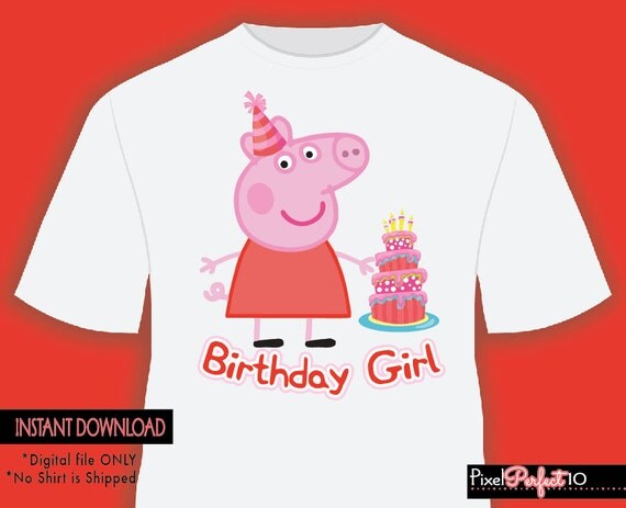 Peppa pig shirt Peppa pig tshirt iron on transfer Peppa pig