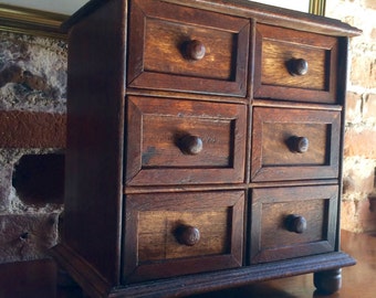 Antique Victorian Apprentice Chest Small Chest Of Drawers