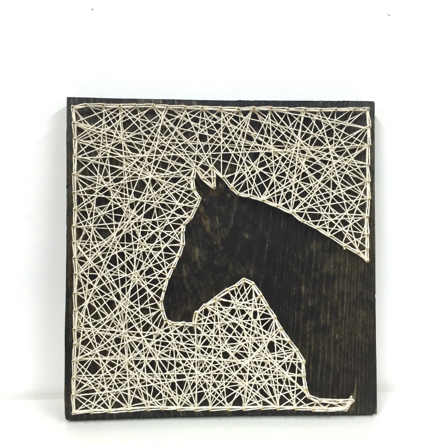 Horse Head String Art. Farmhouse Kitchen Decor. Rustic Nursery