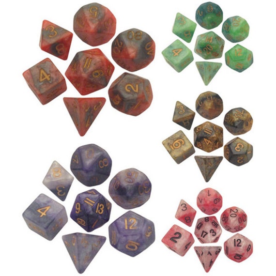 Polyhedral Dice Set Combo Attack Mix 16mm Dungeons and Dragons