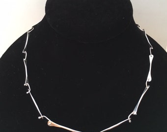 Sterling silver chain 16.5" long of forged links.