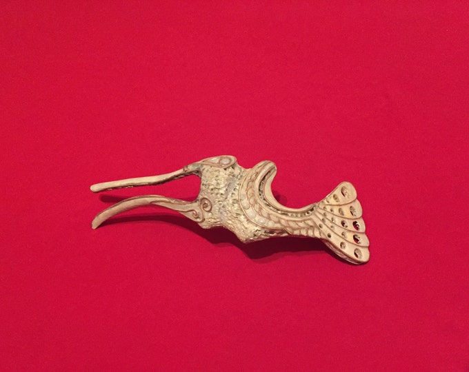 SALE!!!Beautiful hairpin made of ostrich clavicle and driyed fish pupils
