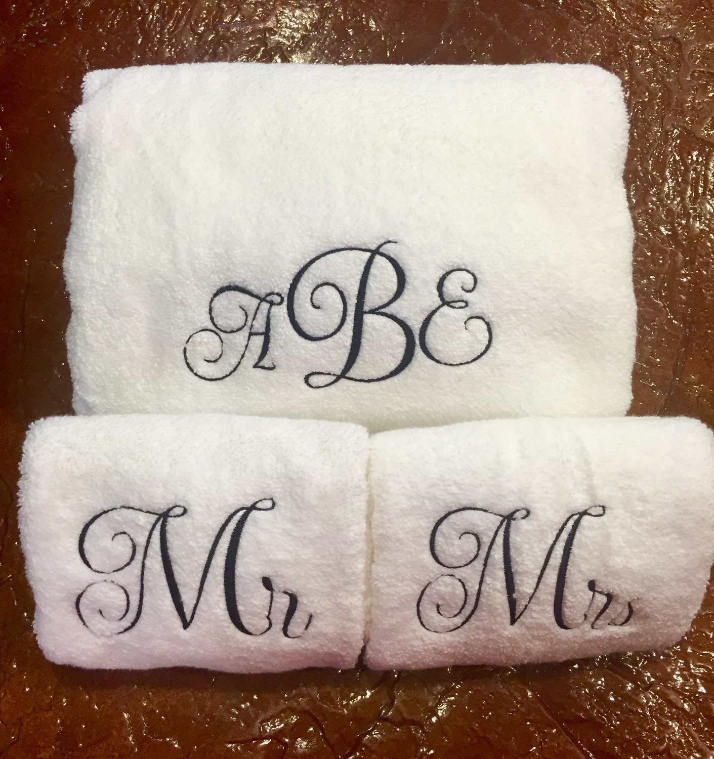 Monogrammed Towels/Monogrammed Towel Set/Personalized