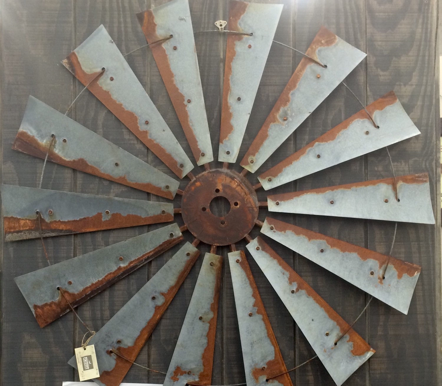 Farmhouse windmill metal wall decor 47 inch large wall