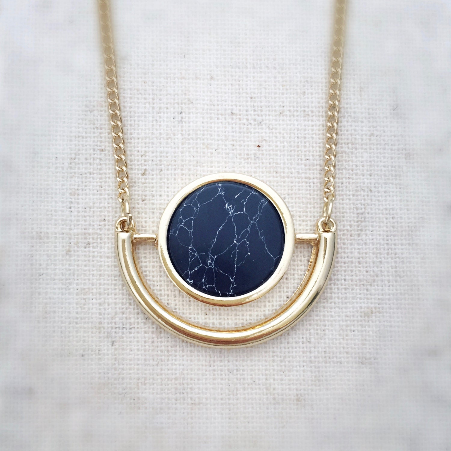Marble necklace marble jewelry black necklace by OCEANBELLAHAWAII