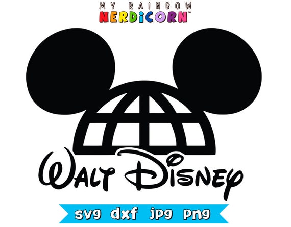 Epcot Mickey ears Stencil Disney clipart by MyRainbowNerdicorn