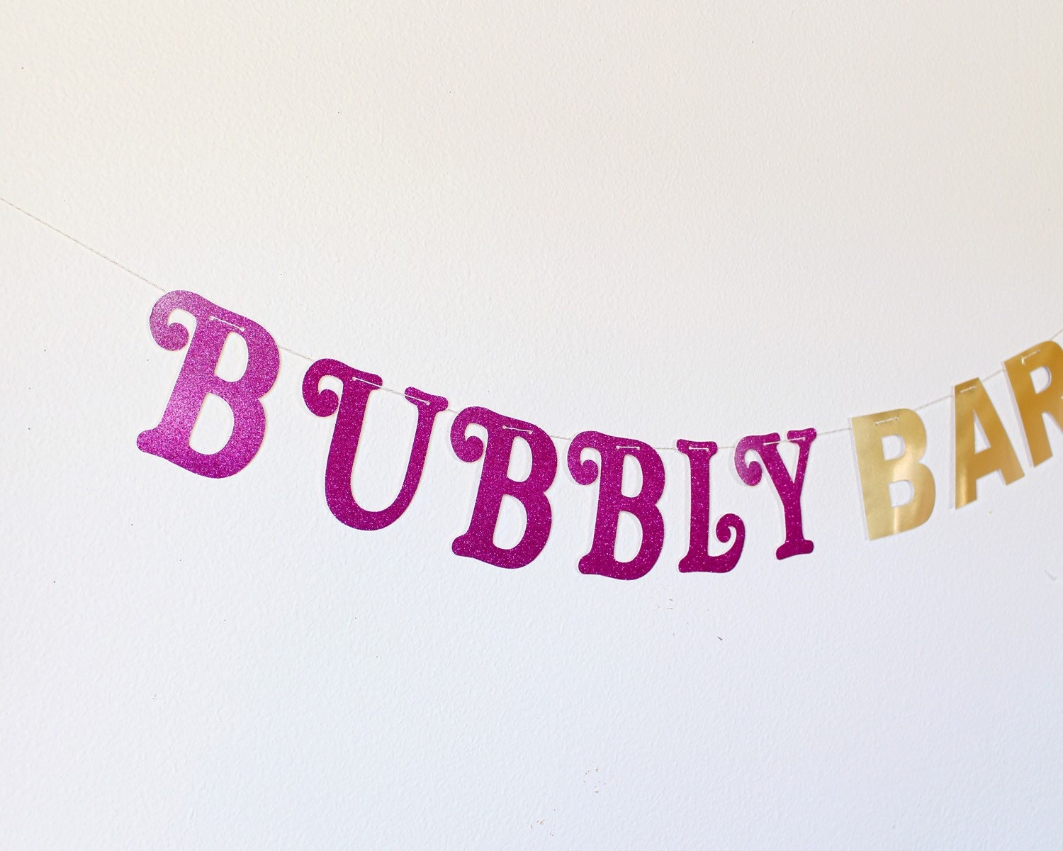Glitter Mimosa and Bubbly Bar Banner