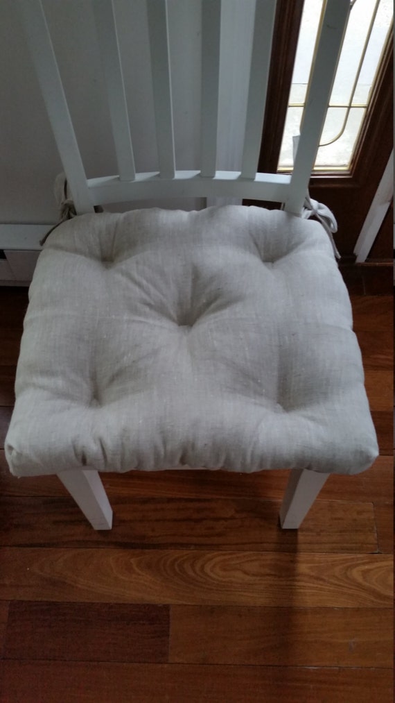 CLEARANCE Oatmeal linen chair pad seat cushion bar stool