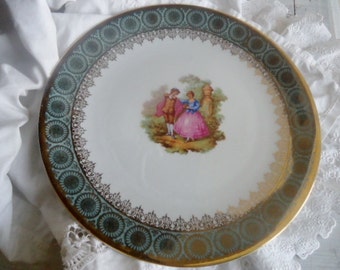 Collection 12 Assiettes Le Blanc-Mesnil Vintage 1995 - Porcelaine, édition Limitée, Décor Art D. Hélaut