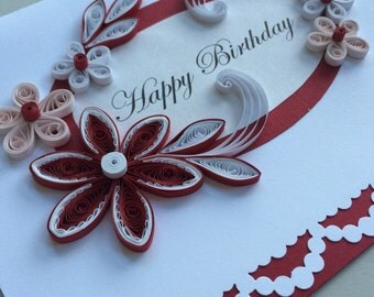 Customizable Quilled Birthday Card