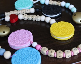 Personalized silicone baby teether, teething toy, silicone teether, baby toy, personalized baby gift, new baby, baby shower gift