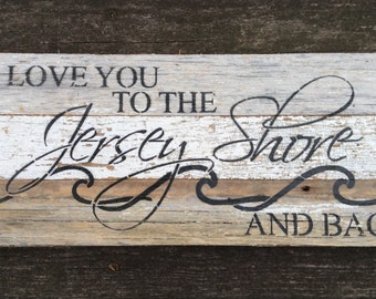 Love You to the Jersey Shore and Back Wall Art