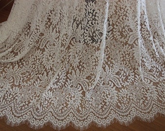 TheFabriqBoutique - Embroidered Lace Wedding Lace Wedding Gown White Lace