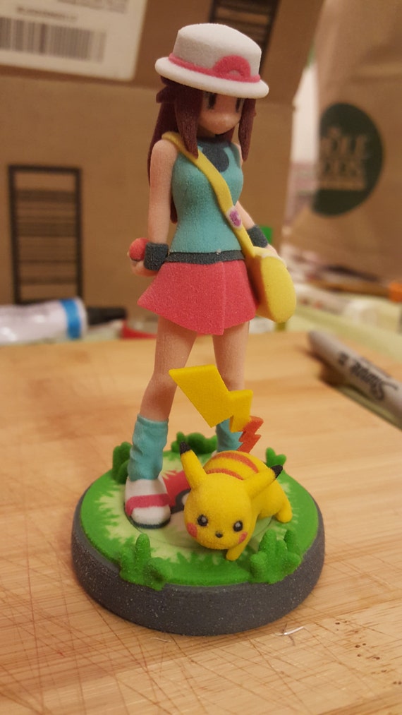 Pokemon Trainer (Girl) amiibo with custom base